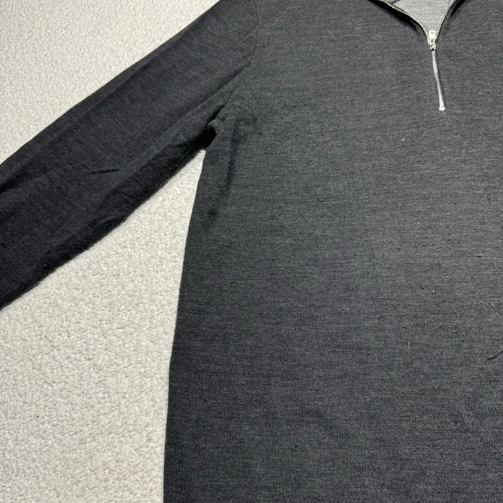 Theory Mens Sweater Wool Blend Mock Neck Quarter Zip Pullover Knit Jacket Sz XL